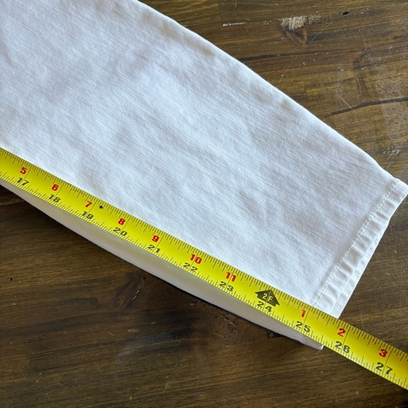 Mother Jeans Looker Petite Glass Slipper White Cropped Womens 32 Ankle - Picture 9 of 11